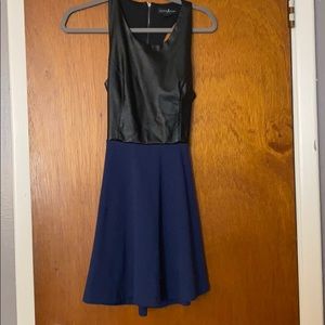 Beautiful black and navy blue dress.